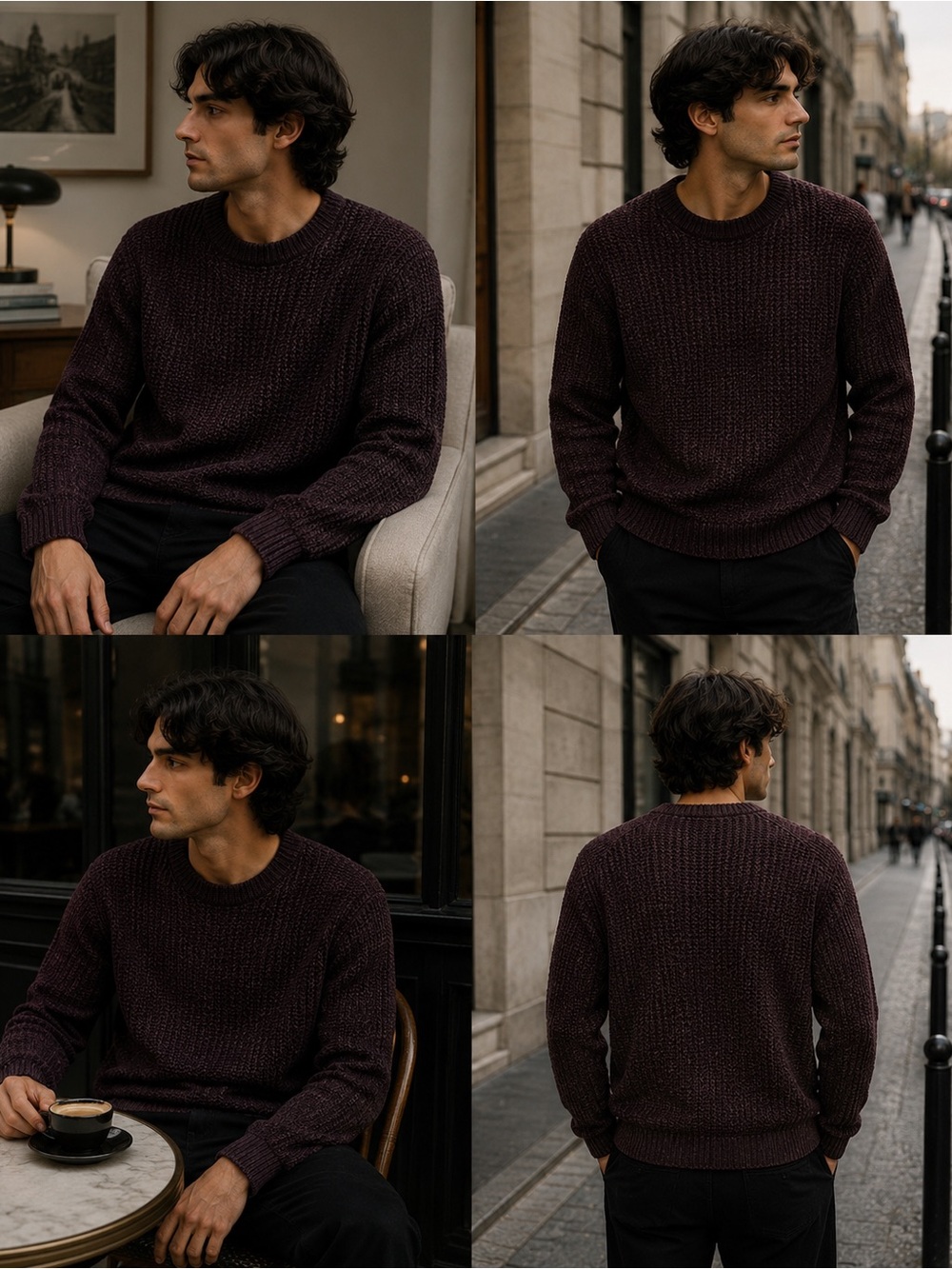 Vince Dark Maroon Crewneck Sweater